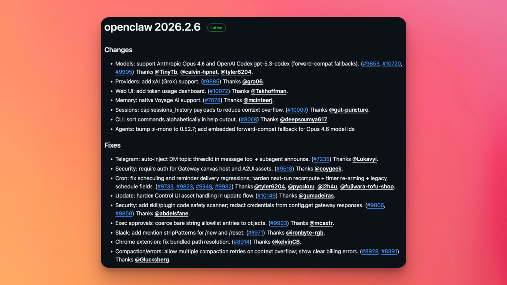 New release 2026-2-6